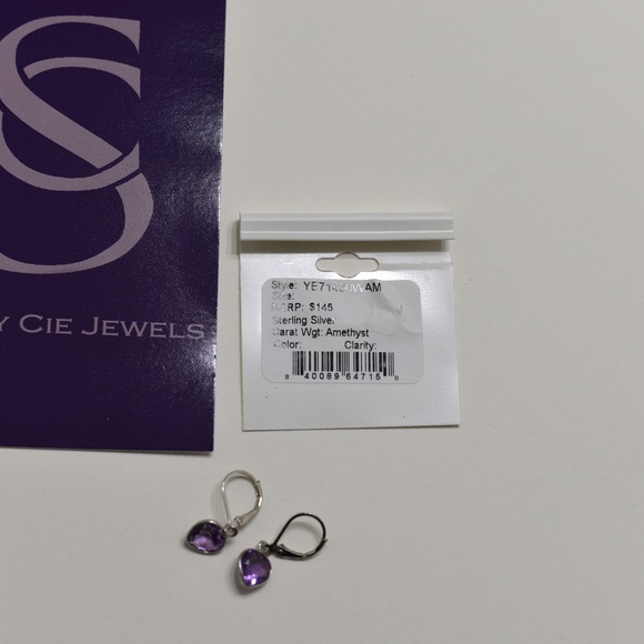 Amethyst and Sterling Silver Earrings Savvy Cie NWT Nordstrom - Picture 3 of 4